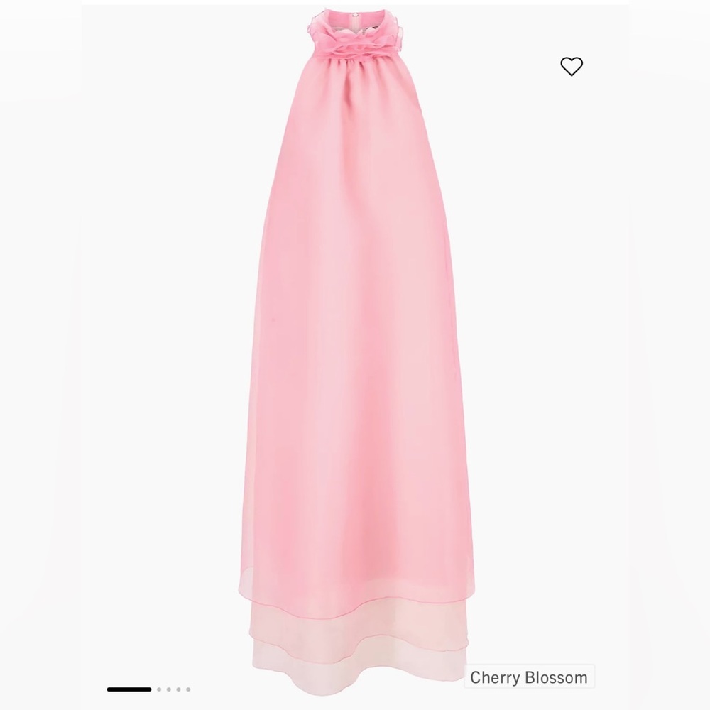 STAUD Oleander Organza Halter Dress